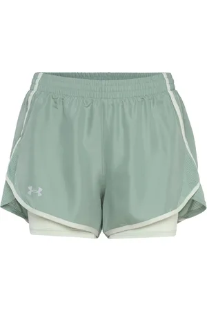 Under Armour Ua Fly By 2-In-1 Shorts Sport Women Sport Clothing Sport Shorts Sport Training Shorts Green