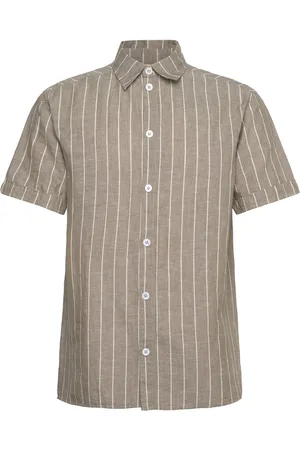Brixtol Callum Designers Shirts Short-sleeved Shirts Beige