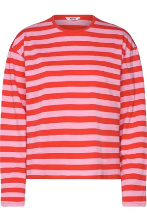 Monki Boxy Sleeve T-Shirt Tops T-shirts & Tops Long-sleeved Red