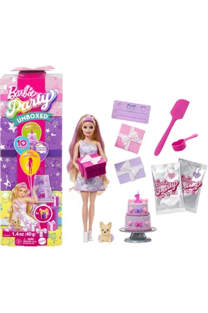 Barbie Party Unboxed Doll And Accessories Toys Dolls & Accessories Dolls Multi/patterned