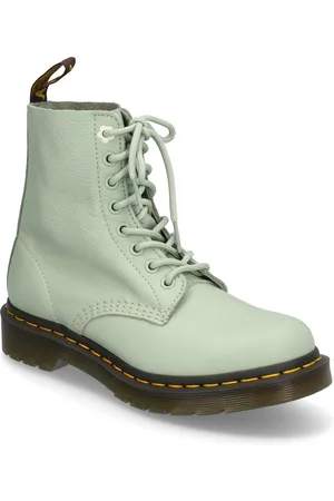 Dr. Martens 1460 Pascal Sage Green Virginia Shoes Boots Ankle Boots Laced Boots Green
