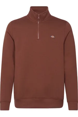 Dickies Oakport Quarter Zip Designers Sweat-shirts & Hoodies Sweat-shirts Brown
