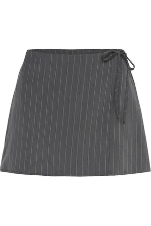 Monki Mini Wrap Skirt Skirts Short Skirts Grey