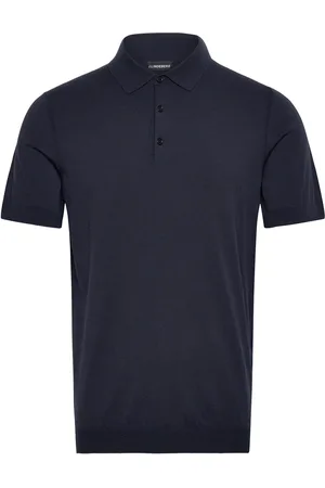 J Lindeberg Ridge Knitted Polo Designers Knitwear Short Sleeve Knitted Polos Navy