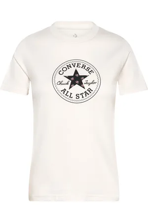 Converse Chuck Patch Overlay Tee Vintage White Sport Sport Clothing Sports Tops & T-shirts Sport T-shirts White