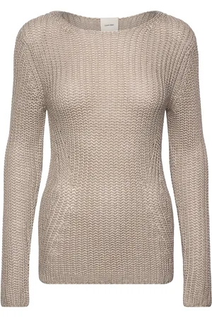 Calvin Klein Silk Blend Relaxed Swtr Tops Knitwear Jumpers Beige