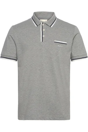 GANT 2-Col Tipping Ss Pique Polo Tops Polos Short-sleeved Grey