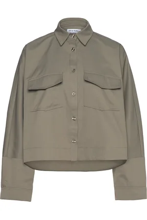Ahlvar Gallery Kori Over Shirt Tops Overshirts Khaki Green