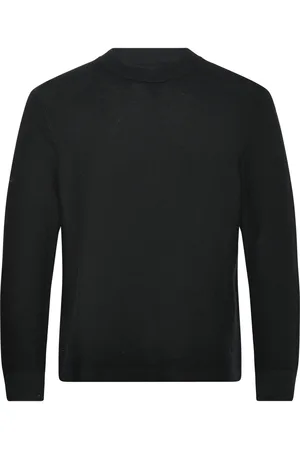 Abercrombie & Fitch Anf Mens Sweaters Tops Knitwear Round Necks Black