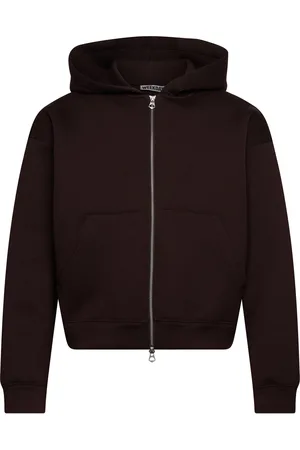 Weekday Simon Scuba Zip Hoodie Tops Sweat-shirts & Hoodies Hoodies Black