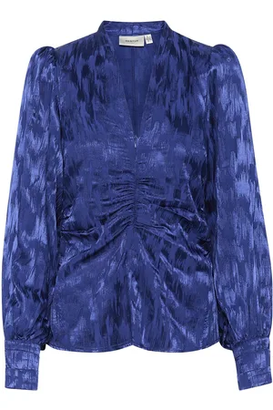 Gestuz Gzdalila Ls Blouse Tops Blouses Long-sleeved Blue