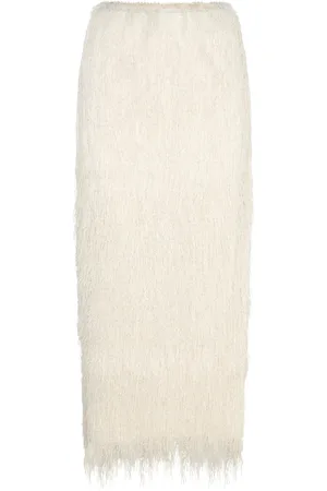 Copenhagen Muse Cmfallon-Skirt Skirts Knee-length & Midi Skirts White