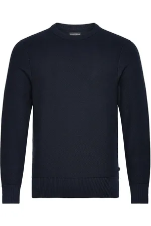 J Lindeberg Arthur Knit Org Cotton Designers Knitwear Round Necks Navy