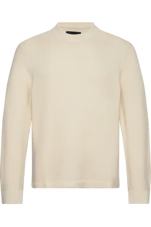 Abercrombie & Fitch Anf Mens Sweaters Tops Knitwear Round Necks Beige