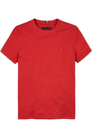 Tommy Hilfiger Essential Cotton Reg Fit Tee Ss Tops T-shirts Short-sleeved Red