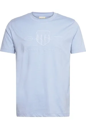 GANT Reg Tonal Shield Ss T-Shirt Tops T-shirts Short-sleeved Blue