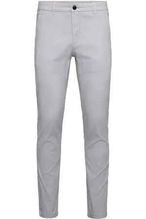 Lindbergh Aop Superflex Chino Pants Bottoms Trousers Chinos White