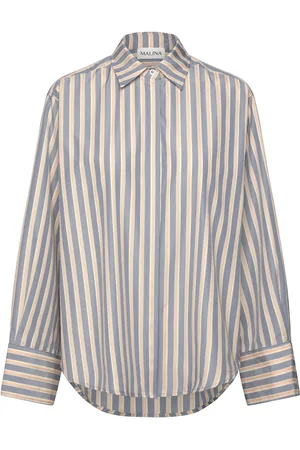 By Malina Classic Poplin Shirt Designers Shirts Long-sleeved Blue
