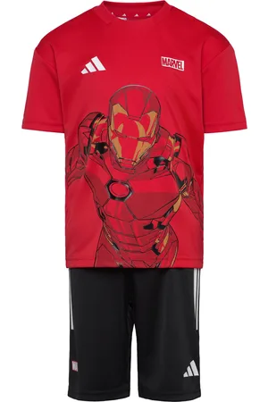 adidas Lk Mrvl Im Tset Sets Sets With Short-sleeved T-shirt Red