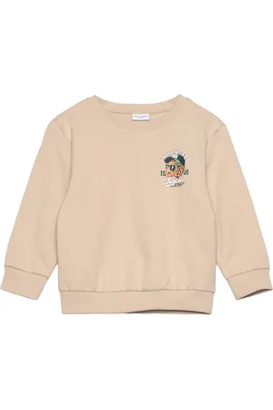 NAME IT Nmmvalexander Ls Nreg Sweat Unb Tops Sweat-shirts & Hoodies Sweat-shirts Beige