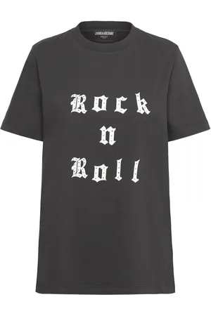 Zadig & Voltaire Edwin Hc Rock And Roll Strass Designers T-shirts & Tops Short-sleeved Black