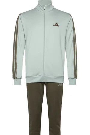 adidas M 3S Ft Tt Ts Sport Men Sport Clothing Sport Sweat-shirts & Hoodies Sport Tracksuits-sets Green