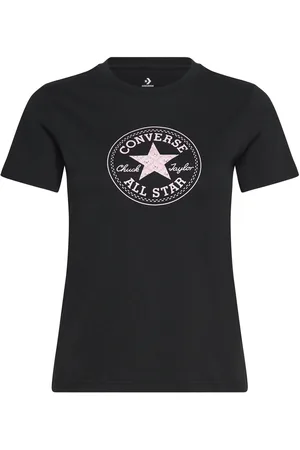 Converse Chuck Patch Overlay Tee Vintage White Sport Sport Clothing Sports Tops & T-shirts Sport T-shirts Black