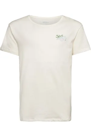Roxy Day And Night Vintage Tops T-shirts Short-sleeved Cream