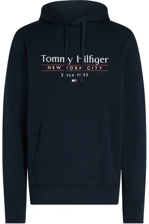 Tommy Hilfiger Hilfiger Center Stack Hoody Tops Sweat-shirts & Hoodies Hoodies Navy