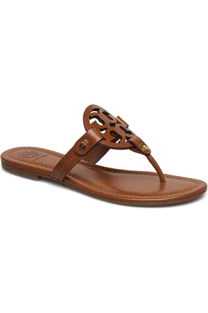 Tory Burch Miller Designers Sandals Flat Brown