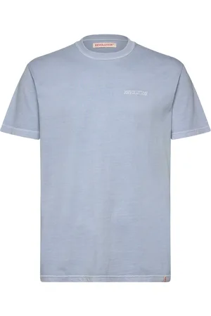 Revolution Application T-Shirt Tops T-shirts Short-sleeved Blue