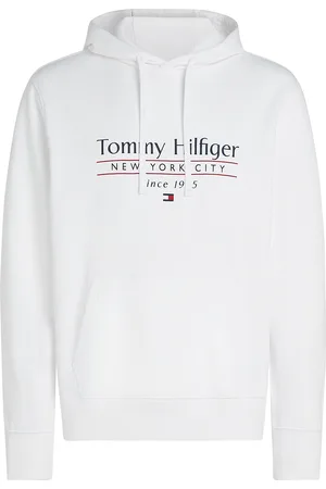 Tommy Hilfiger Hilfiger Center Stack Hoody Tops Sweat-shirts & Hoodies Hoodies White