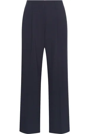 MSCH Mschcally Chana Hw Pants Bottoms Trousers Straight Leg Navy