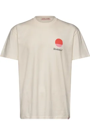 Revolution Application T-Shirt Tops T-shirts Short-sleeved Beige