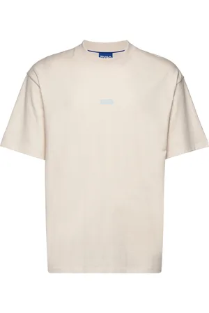 Hugo Blue Nalono Tops T-shirts Short-sleeved Cream