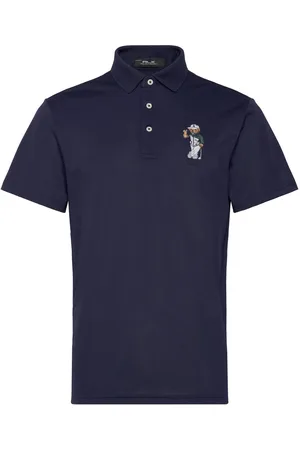 Ralph Lauren Tailored Fit Bear Performance Polo Shirt Sport Men Sport Clothing Sport Tops Sport Polos Sport Short-sleeved Polos Navy