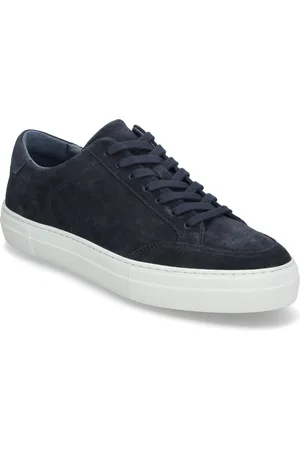J Lindeberg Art Signature Suede Sneaker Designers Sneakers Low-top Sneakers Navy