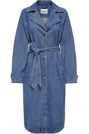 ONLY Onlmalou Belted Trench Dnm Gua Fw Trenssi Takki Blue