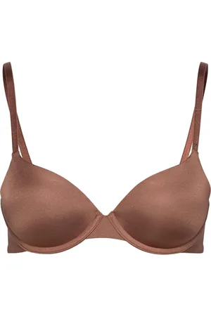Lindex Bra Lilja Shiny Micro Lingerie Bras & Tops T-shirt Bras Brown
