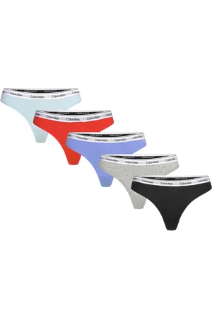 Calvin Klein Thong 5Pk Stringit Alusvaatteet Black