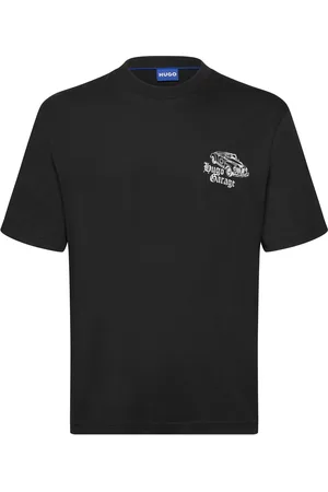Hugo Blue Natopu Tops T-shirts Short-sleeved Black