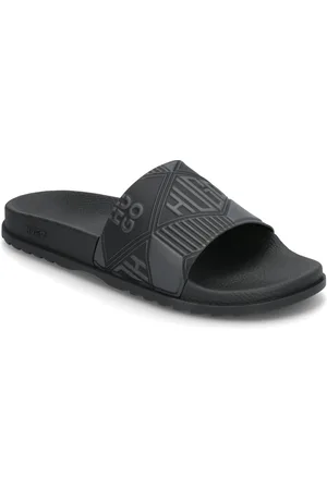 HUGO BOSS Match_It_Slid_Emlg Designers Summer Shoes Sandals Pool Sliders Black