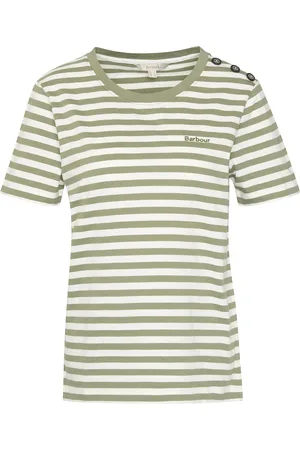 Barbour Ferryside Top Tops T-shirts & Tops Short-sleeved Khaki Green