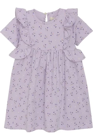 Creamie Dress Ss Crepe Dresses & Skirts Dresses Partydresses Purple