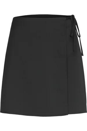 Monki Mini Wrap Skirt Skirts Short Skirts Black