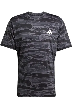 adidas Camo Aop Tee Sport Men Sports Clothes Sport Tops Sport T-shirts Black