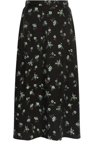 MSCH Mschjusine Karalynn Skirt Aop Skirts Knee-length & Midi Skirts Black