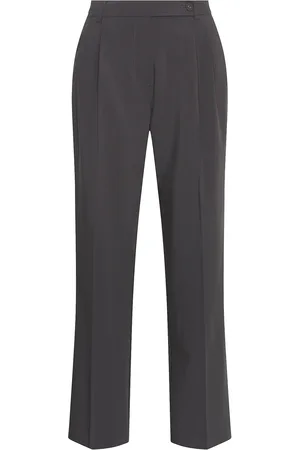 MSCH Mschcassie Hw Pants Bottoms Trousers Straight Leg Grey