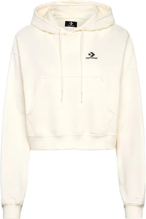 Converse Star Chevron Hoodie Egret Sport Sport Clothing Sport Sweat-shirts & Hoodies Sport Hoodies Cream