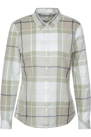 Barbour Bredon Check Tops Shirts Long-sleeved Khaki Green